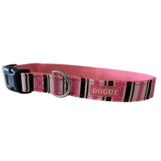 Dogue Collar - Pink Stripes