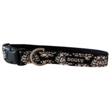 Dogue Collar - Black & White flowers